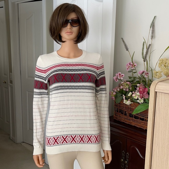 Talbots pattern pullover sweater - Picture 2 of 8